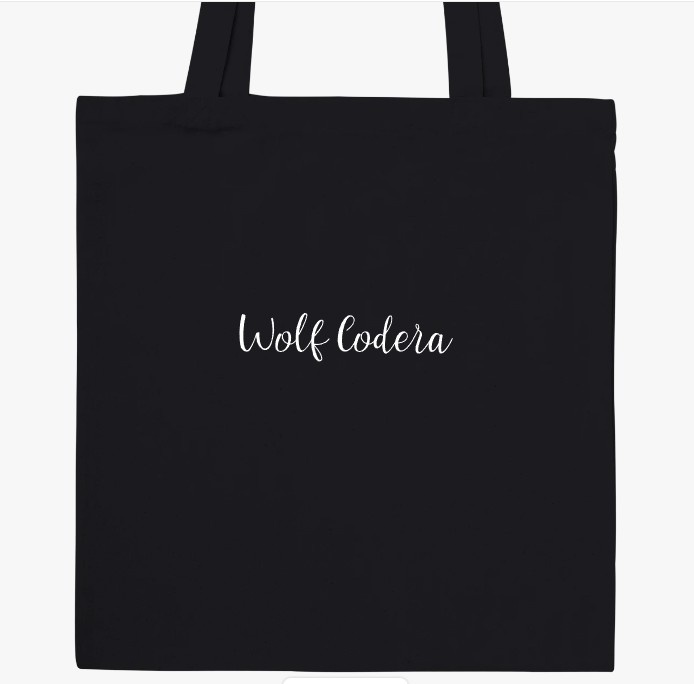 Wolf Codera Logo - Klassische Tragetasche Schwarz – Bild 2